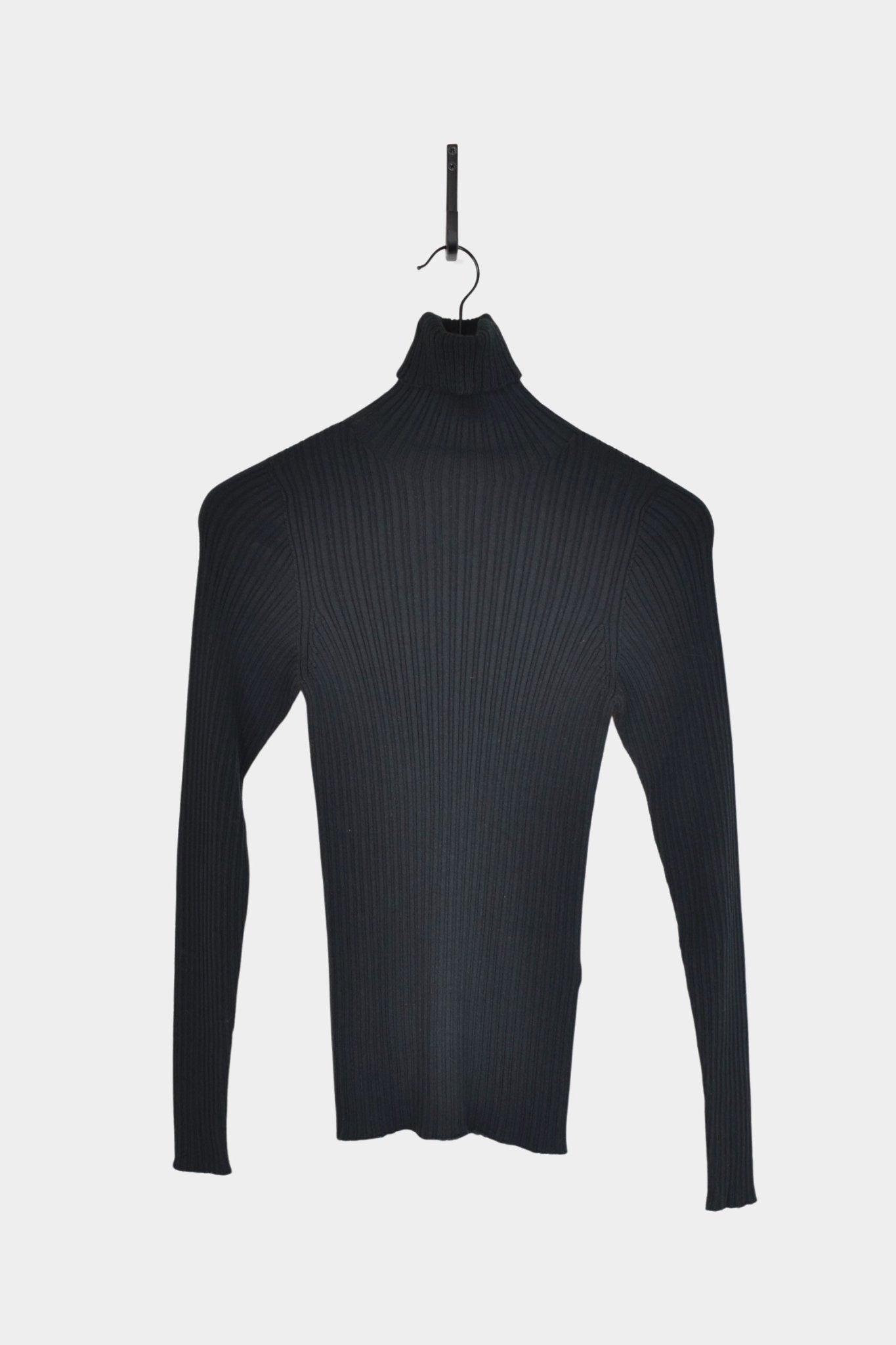 Ichi Antiquités - Japan Wholegarment Rib Knit Turtleneck - Black - Tops & Tees - YUCCA, high quality tops for women.