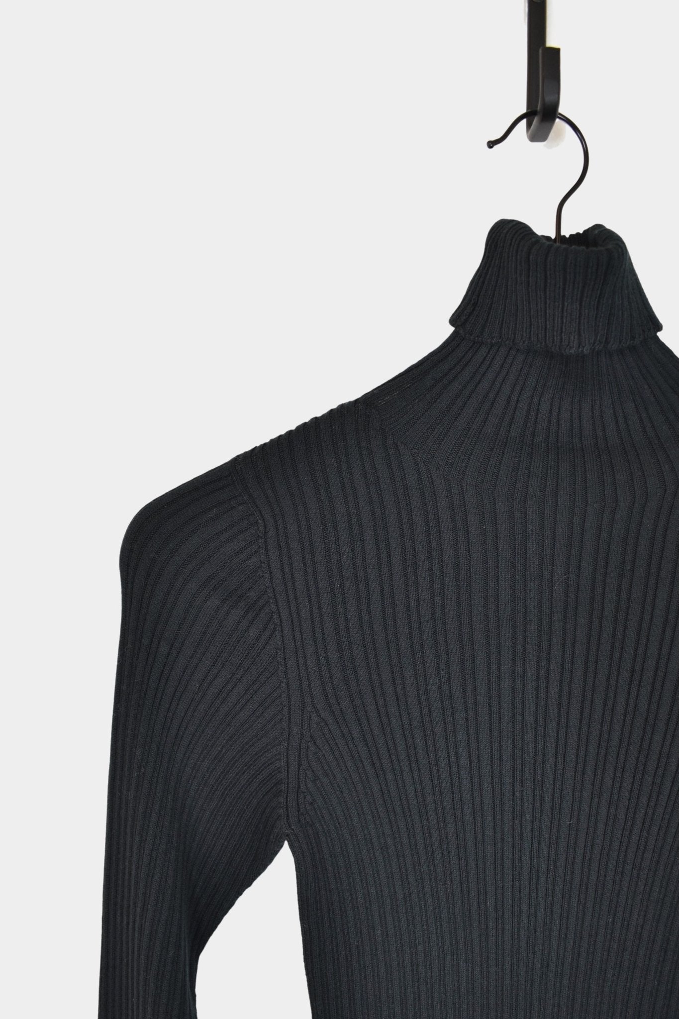 Ichi Antiquités - Japan Wholegarment Rib Knit Turtleneck - Black - Tops & Tees - YUCCA, high quality tops for women.