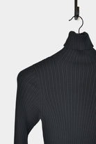 Ichi Antiquités - Japan Wholegarment Rib Knit Turtleneck - Black - Tops & Tees - YUCCA, high quality tops for women.