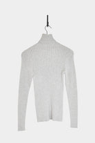Ichi Antiquités - Japan Wholegarment Rib Knit Turtleneck - Grey - Tops & Tees - YUCCA, boutiques denver, elevated basics.