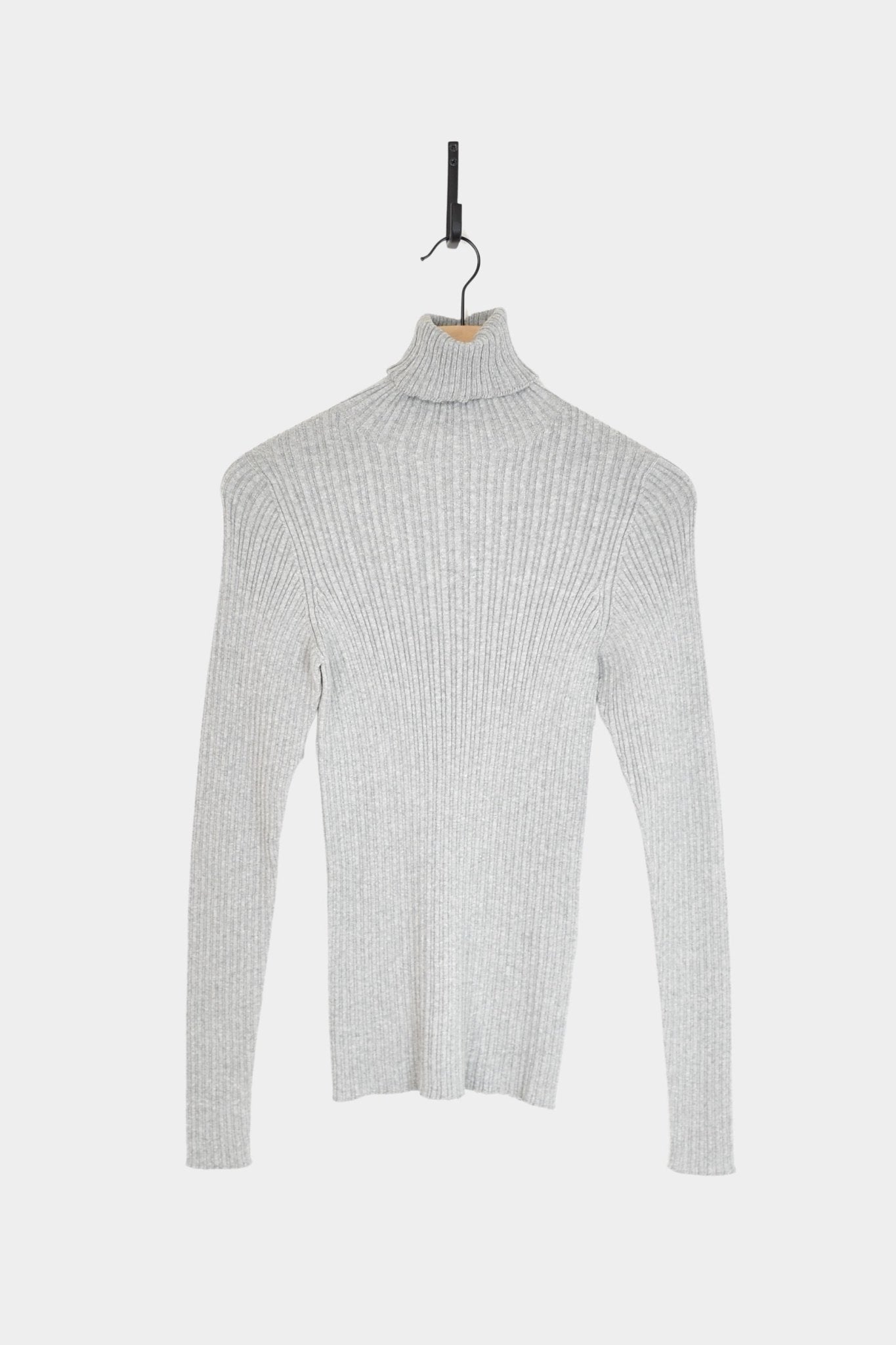 Ichi Antiquités - Japan Wholegarment Rib Knit Turtleneck - Grey - Tops & Tees - YUCCA, boutiques denver, elevated basics.