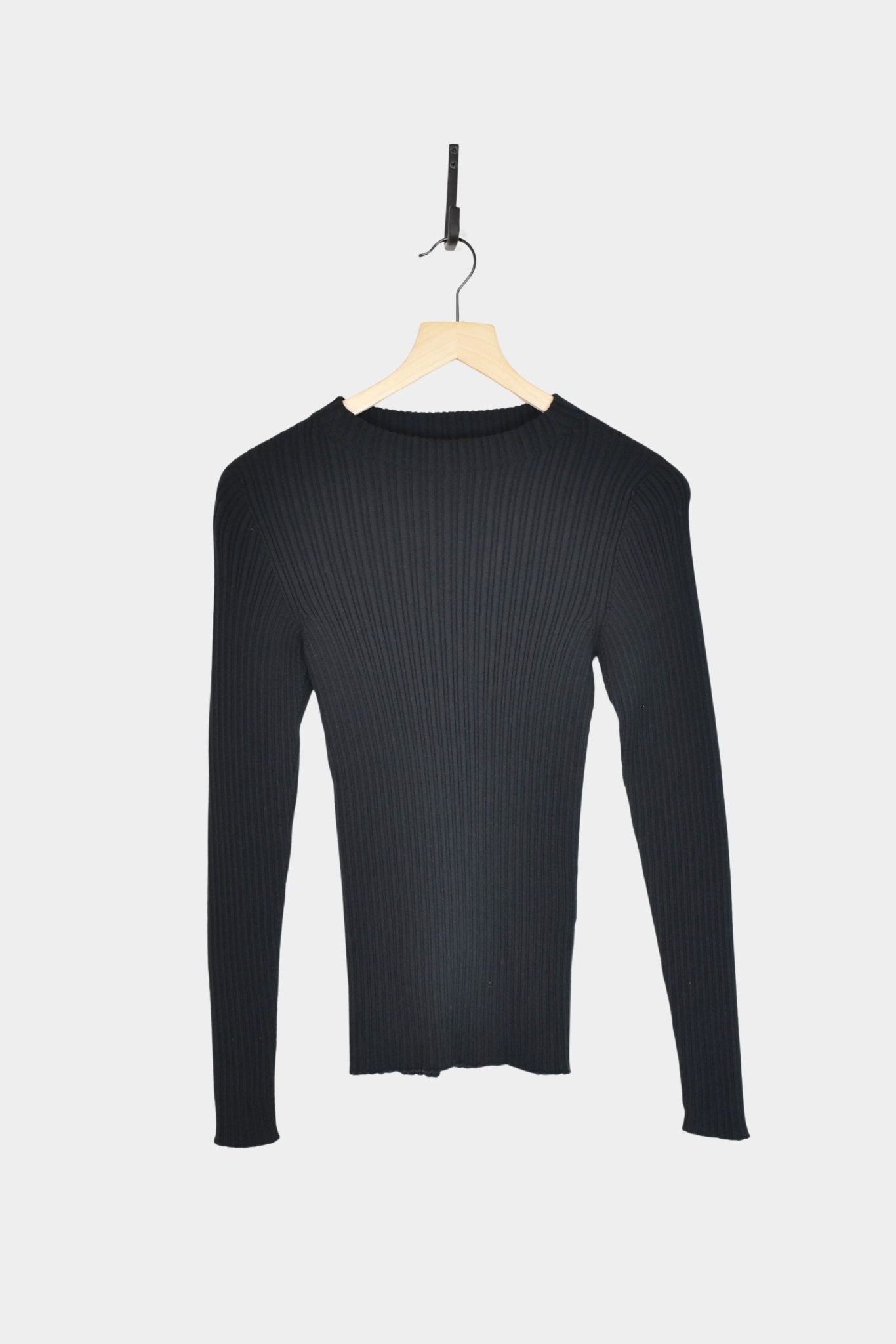 Ichi Antiquites - Japan Wholegarment Knit Pullover - Black - Tops & Tees - YUCCA, ageless fashion, Japanese clothing for women, at the moment clothes.