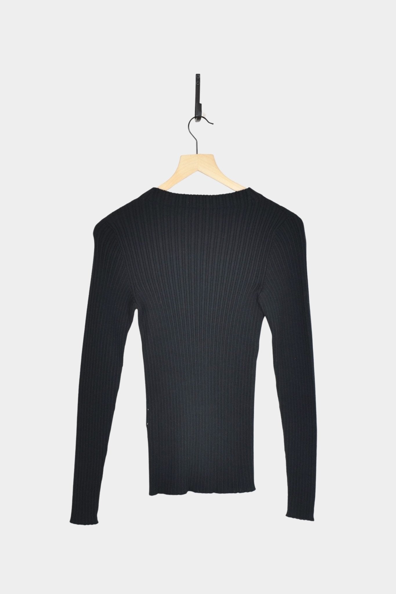 Ichi Antiquites - Japan Wholegarment Knit Pullover - Black - Tops & Tees - YUCCA, ageless fashion, at the moment clothes.