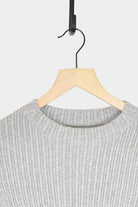 Ichi Antiquites - Japan Wholegarment Knit Pullover - Grey - Tops & Tees - YUCCA, ageless fashion, Japanese clothing for women, at the moment clothes.