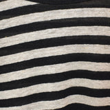 Knit Linen Pullover, Black Stripe