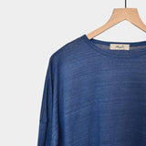 Knit Linen Pullover, Blue