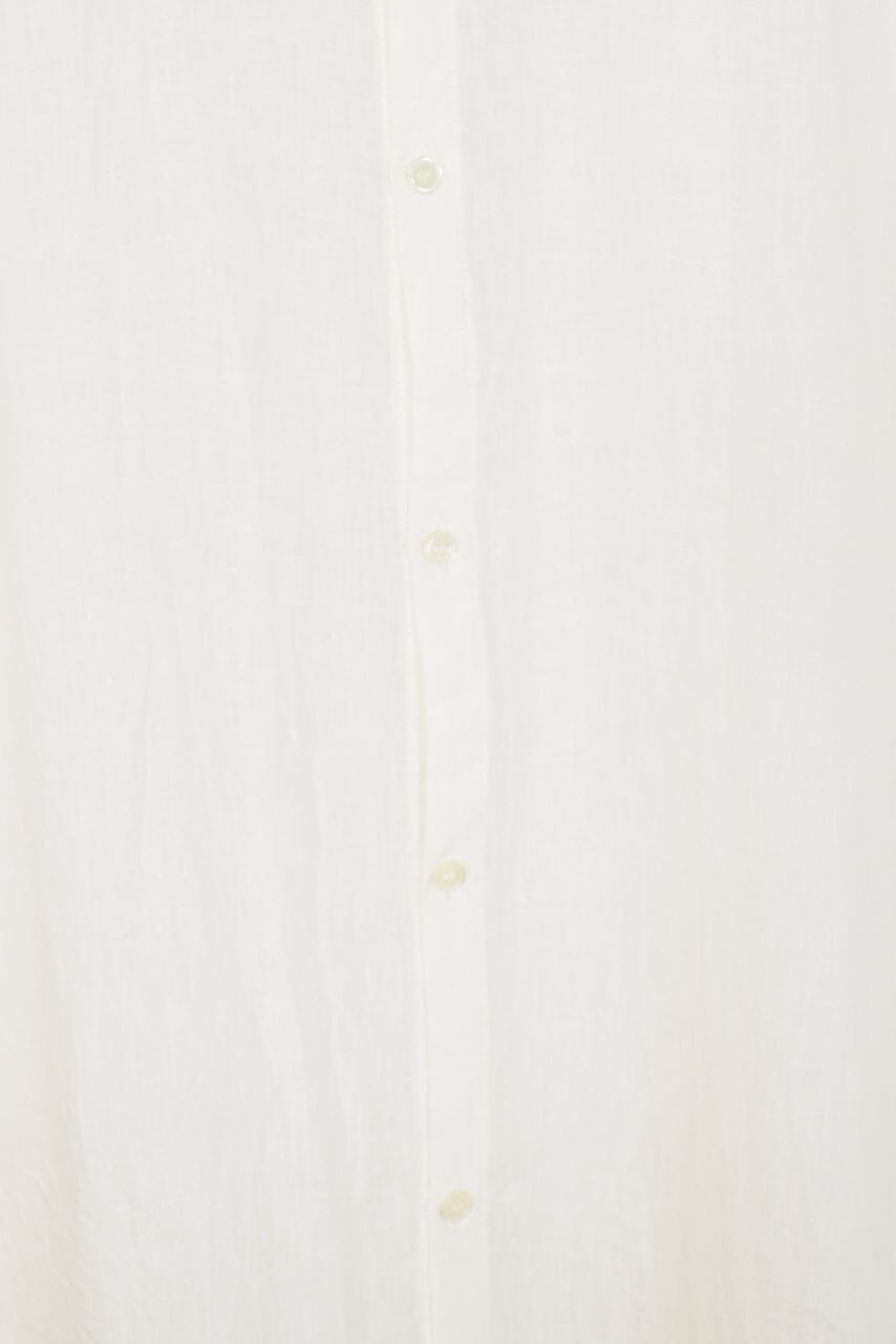Ichi Antiquités - Linen Dungaree Dress - White - Dresses - YUCCA, artistic clothing for women, boutique stores near me.