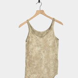 Ichi Antiquités - Natural Hand Dye 2Way Tanktop - Greige - Shirts & Tops -YUCCA, Artistic clothing for women, boutique near me