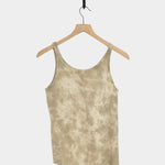 Ichi Antiquités - Natural Hand Dye 2Way Tanktop - Greige - Shirts & Tops -YUCCA, Artistic clothing for women, boutique near me