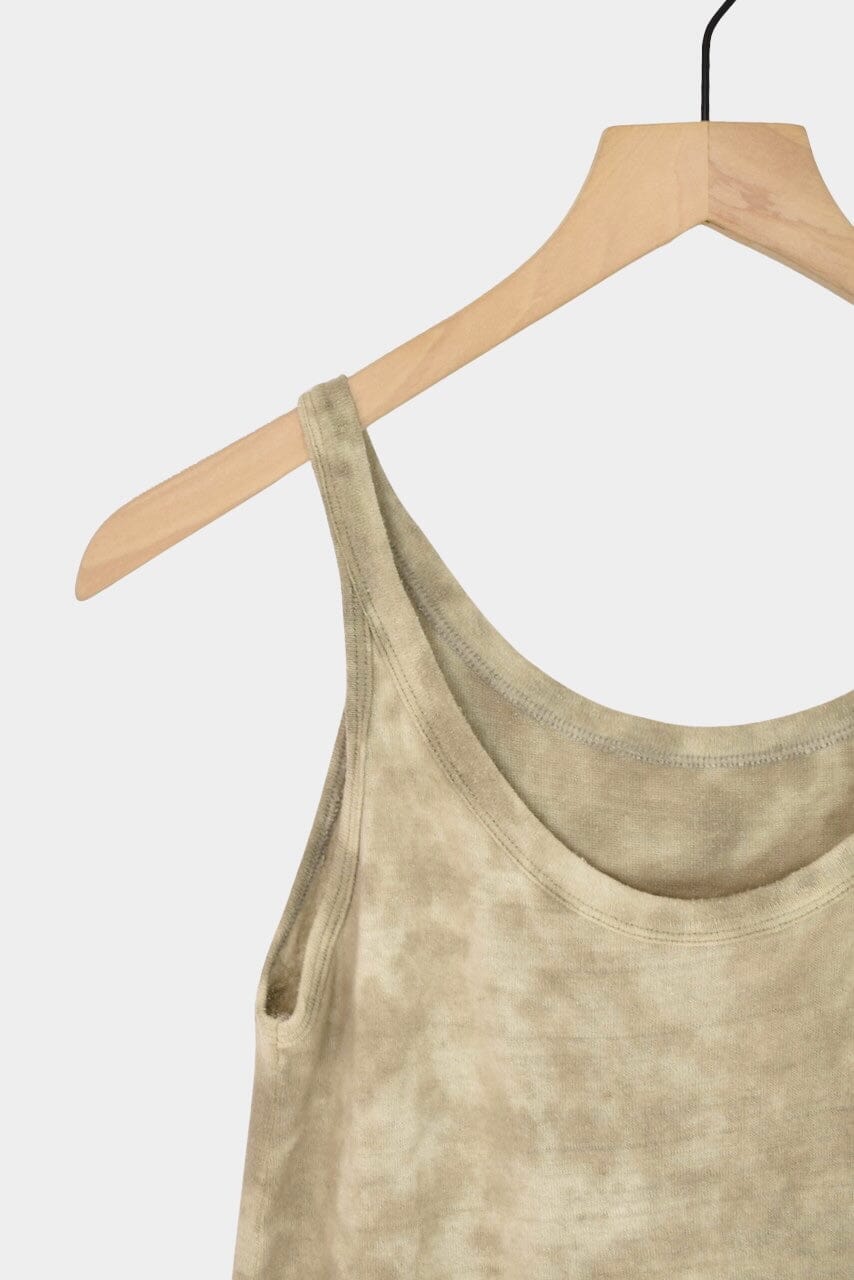 Ichi Antiquités - Natural Hand Dye 2Way Tanktop - Greige - Shirts & Tops -YUCCA, Artistic clothing for women, boutique near me