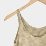 Ichi Antiquités - Natural Hand Dye 2Way Tanktop - Greige - Shirts & Tops -YUCCA, Artistic clothing for women, boutique near me