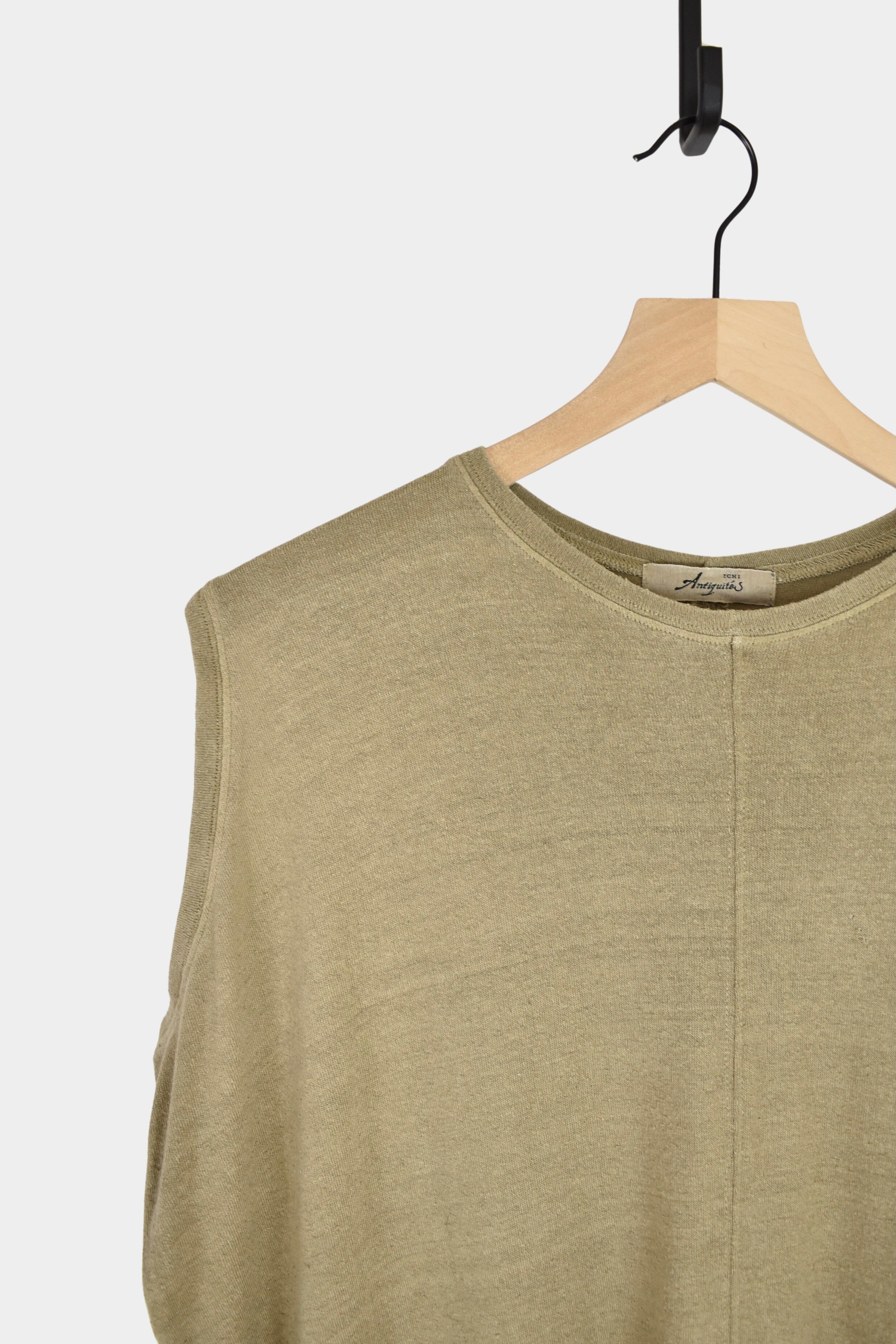 Ichi Antiquités | Natural Hand Dye Dress In Sage - SHOP YUCCA Dress ICHI ANTIQUITÉS - YUCCA 