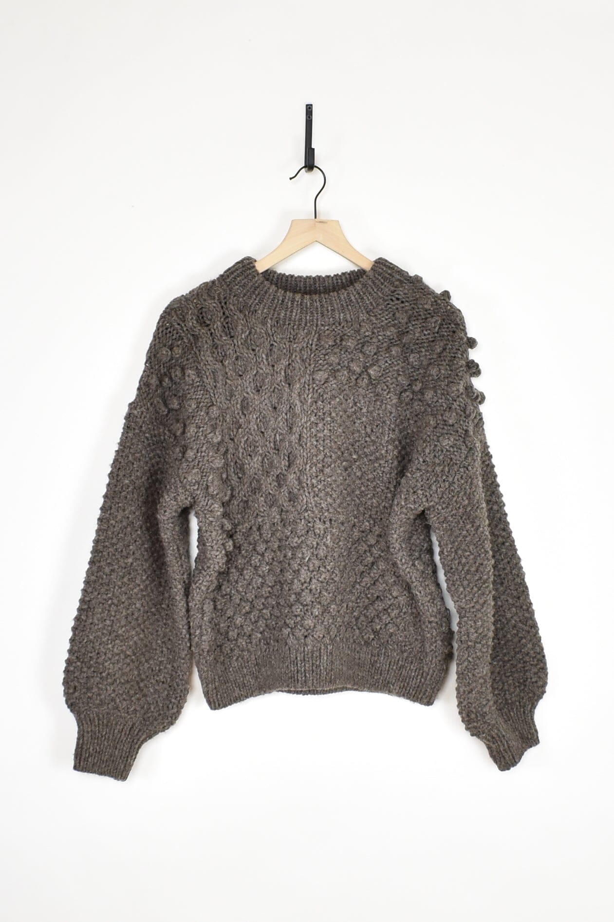 Ichi Antiquites | Peru Hand Knit Pullover In Mocha - SHOP YUCCA Sweater ICHI ANTIQUITÉS - YUCCA 