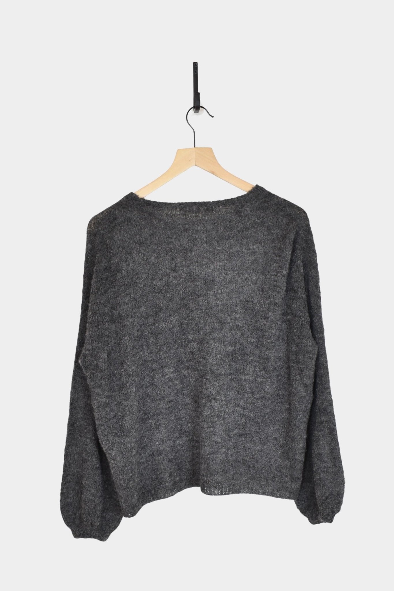 Ichi Antiquites - Peru Knit Boucle Sweater - Charcoal - Knitwear - YUCCA, Japanese clothing for women, at the moment clothes.