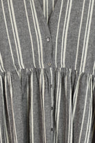 Ichi Antiquités - Random Stripe Dress - Gray - YUCCA, high quality capsule wardrobe, boutiques denver, elevated basics.