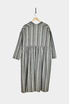Ichi Antiquités - Random Stripe Dress - Gray - YUCCA, high quality capsule wardrobe, boutiques denver, elevated basics.