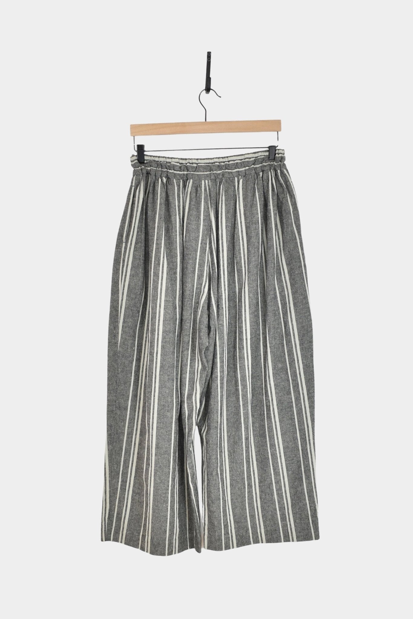 Ichi Antiquités - Random Stripe Pants - Gray - YUCCA, high quality capsule wardrobe, boutiques denver, elevated basics.
