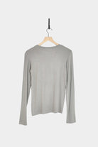 Ichi Antiquités - Rib Crew Neck - Gray - YUCCA, ageless fashion, Japanese clothing for women, at the moment clothes.