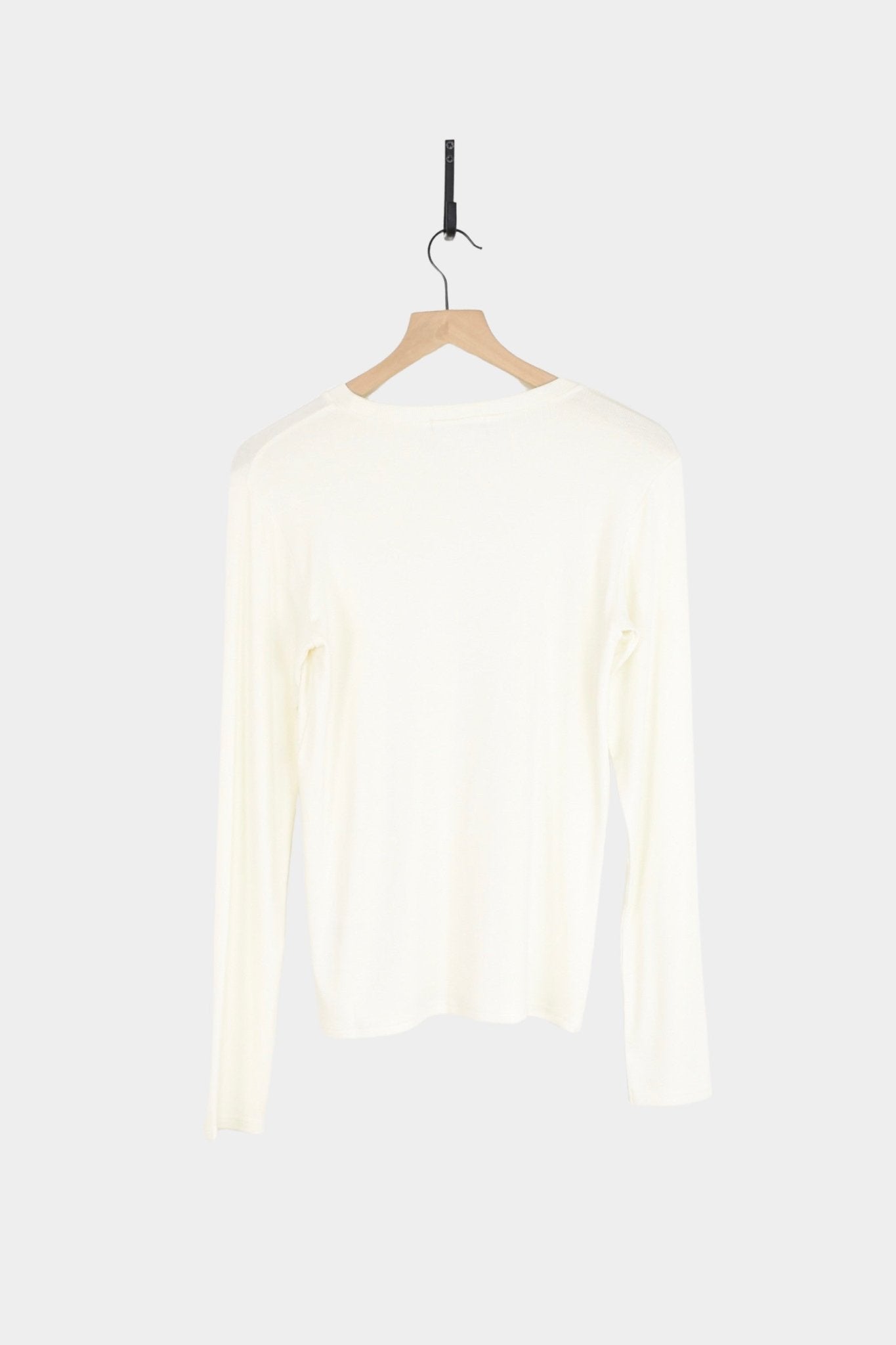 Ichi Antiquités - Rib Crew Neck - Ivory - YUCCA, ageless fashion, Japanese clothing for women, at the moment clothes.