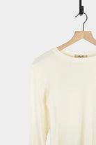 Ichi Antiquités - Rib Crew Neck - Ivory - YUCCA, ageless fashion, Japanese clothing for women, at the moment clothes.