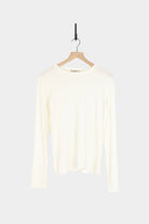 Ichi Antiquités - Rib Crew Neck - Ivory - YUCCA, ageless fashion, Japanese clothing for women, at the moment clothes.