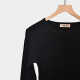 Rib Knit Pullover, Black