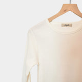 Rib Knit Pullover, White