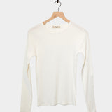 Rib Knit Pullover, White