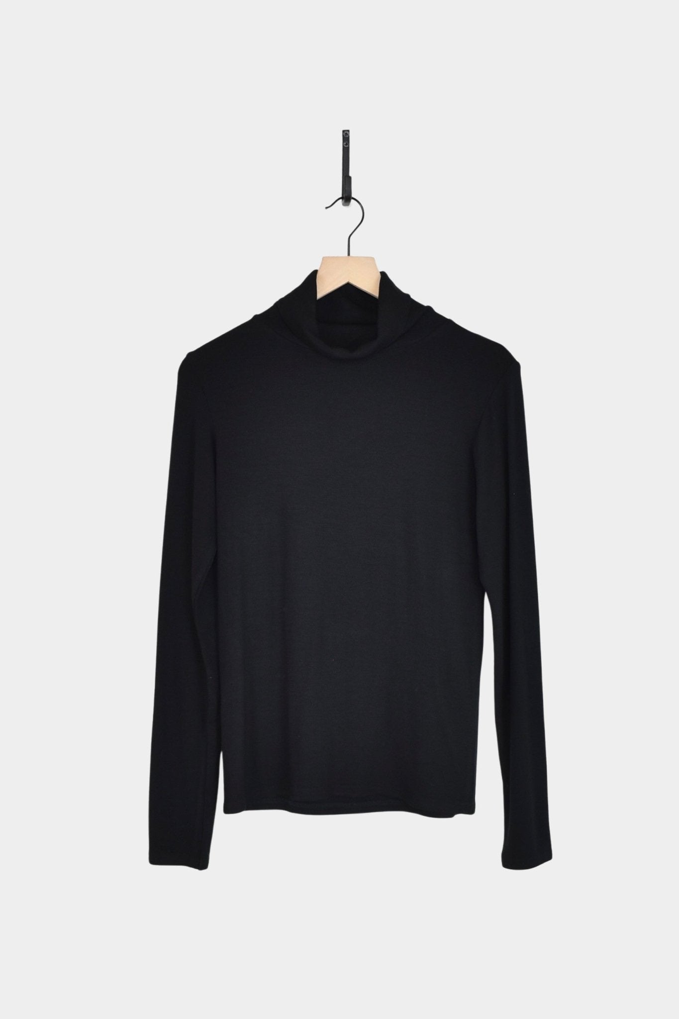 Ichi Antiquités - Rib Turtleneck - Black - YUCCA, ageless fashion, Japanese clothing for women, at the moment clothes.