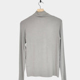 Ichi Antiquités - Rib Turtleneck - Gray - YUCCA, ageless fashion, Japanese clothing for women, at the moment clothes.