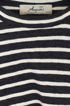 Ichi Antiquités - Stripe Pullover - Charcoal/Ivory - YUCCA, ageless fashion, Japanese clothing for women.