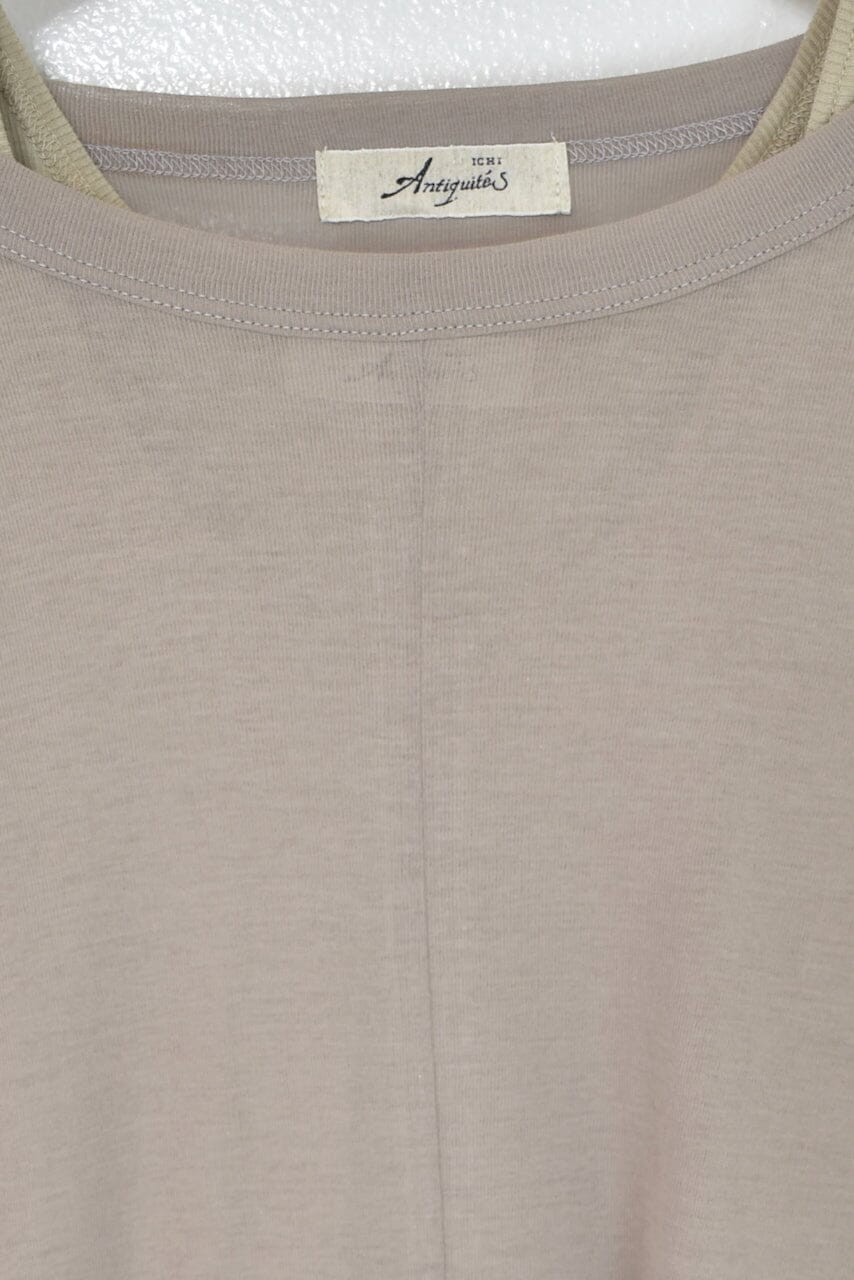 Ichi Antiquités - T-Shirt and Tanktop Set - Beige x Greige - Shirts & Tops - YUCCA, boutique near me, capsule wardrobe