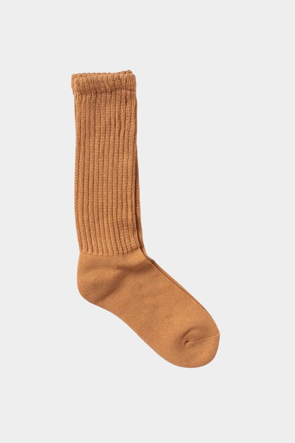 Ichi Antiquités - Undyed Ribbed Cotton Socks - Camel - Socks - YUCCA, boutique near me, cozy socks, Japanese socks.