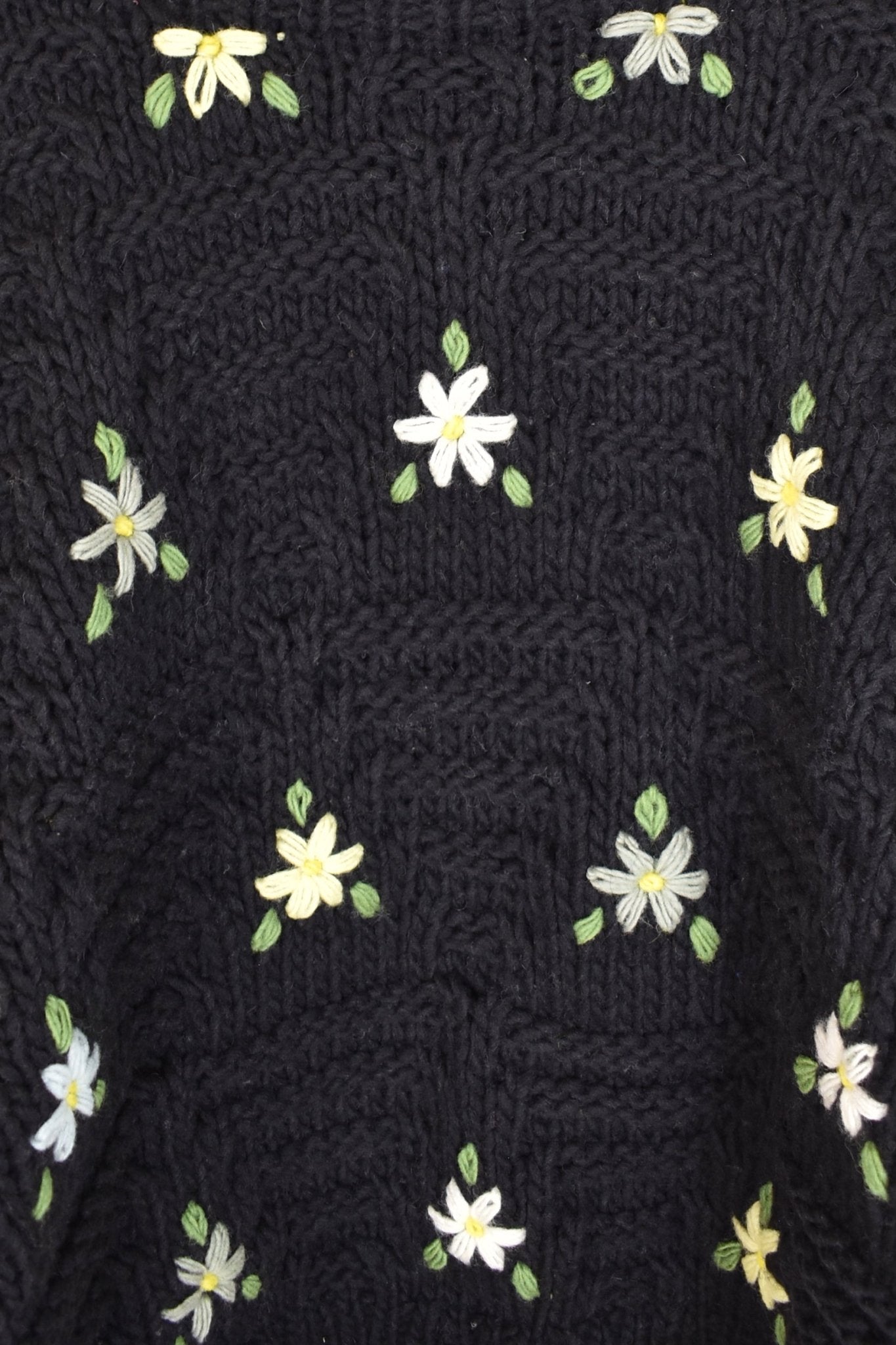 Ichi Antiquités - Wool Hand Knit Pullover - Black - Knitwear - YUCCA, at the moment clothes.