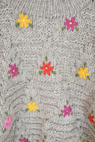 Ichi Antiquités - Wool Hand Knit Pullover - Grey - Knitwear - YUCCA, at the moment clothes.