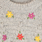 Ichi Antiquités - Wool Hand Knit Pullover - Grey - Knitwear - YUCCA, at the moment clothes.