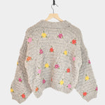 Ichi Antiquités - Wool Hand Knit Pullover - Grey - Knitwear - YUCCA, at the moment clothes.