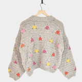 Ichi Antiquités - Wool Hand Knit Pullover - Grey - Knitwear - YUCCA, at the moment clothes.