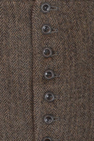 Ichi Antiquites - Wool Herringbone Jacket - Brown - Jackets - YUCCA, ageless fashion, Japanese clothing for women.