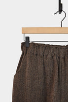 Ichi Antiquites - Wool Herringbone Pants - Brown - Pants - YUCCA, ageless fashion, Japanese clothing for women.