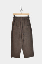 Ichi Antiquites - Wool Herringbone Pants - Brown - Pants - YUCCA, ageless fashion, Japanese clothing for women.