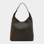 IL BISONTE black leather shoulder bag full silhouette with strap
