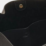 IL BISONTE leather shoulder bag black interior compartment detail