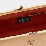 IL BISONTE Manuela leather clutch natural interior view