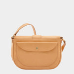 IL BISONTE structured leather crossbody bag natural back view strap