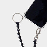 Ina Seifart Handykette Phone Necklace Black wooden beaded crossbody phone strap at YUCCA Denver