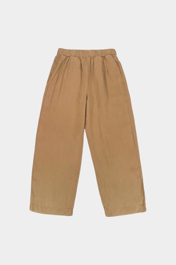Jungmaven Cambria Pant in Coyote made from 100% hemp with a relaxed wide leg silhouette