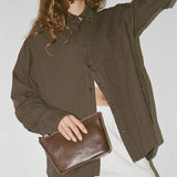 Catalina Button Down Shirt, Coffee Bean