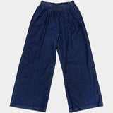 Jungmaven Disco Denim Pant in Dark Wash flat lay highlighting the relaxed wide leg silhouette