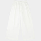 Jungmaven Disco Twill Pant in Washed White, wide leg front product view at YUCCA Denver